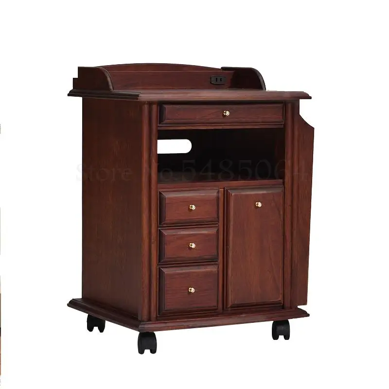 Сплошная деревянная прикроватная настольная сосны простой современный белый