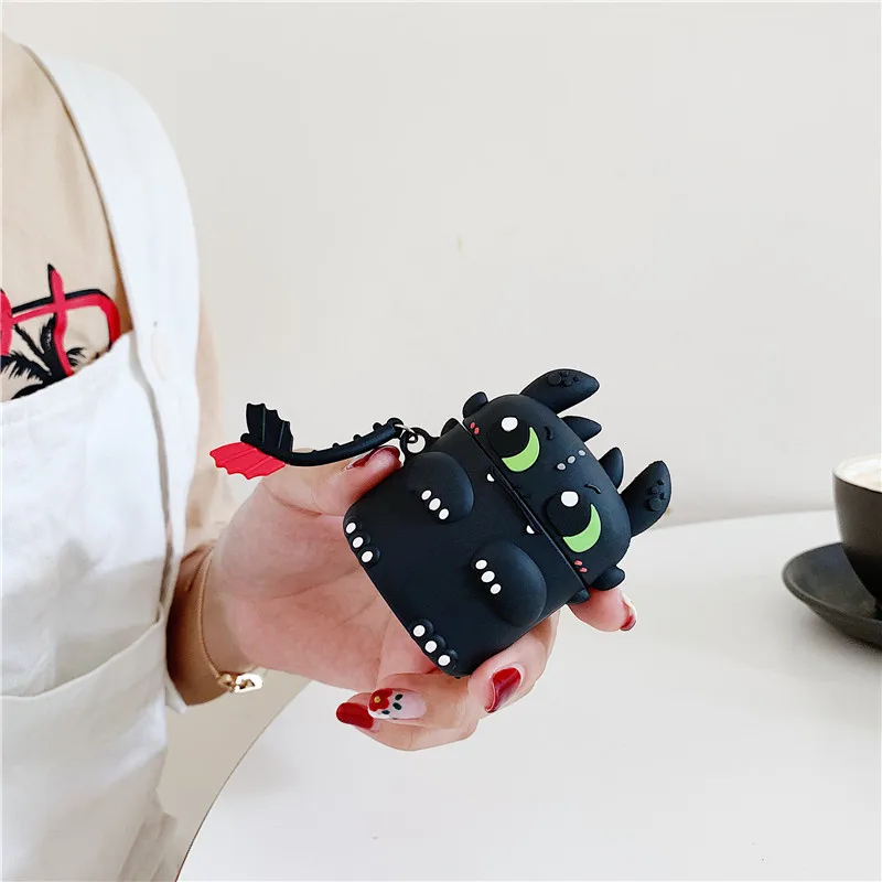 3D милый мультяшный ночник Fury Мягкий силиконовый чехол для наушников Apple Airpods 1/2 чехол Чехол беспроводной Bluetooth наушники чехол