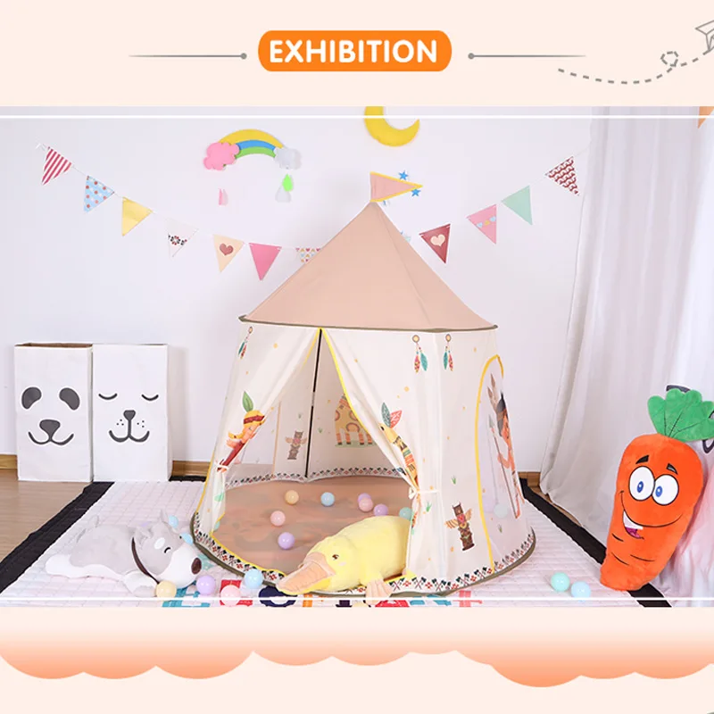 

Детская круглая палатка, игровой домик в помещении, индийский круглый замок, палатка, Детская уличная Веселая игрушечная палатка, подарок