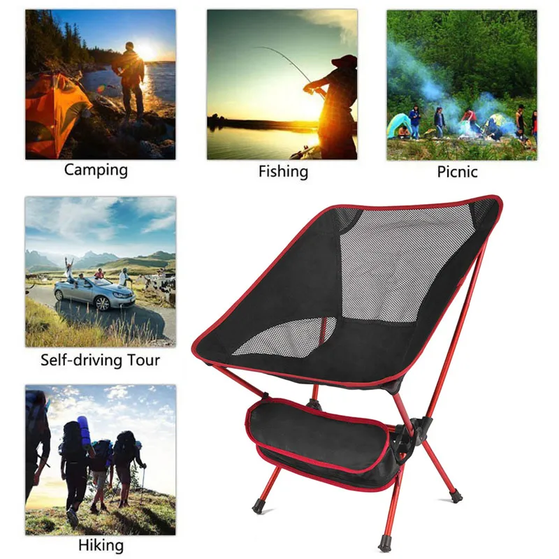 Folding Stool Camping Chair Hiking Travel Aluminum Alloy Oxford Cloth Durable Portable Practical Seat Outdoor Small Bench | Спорт и
