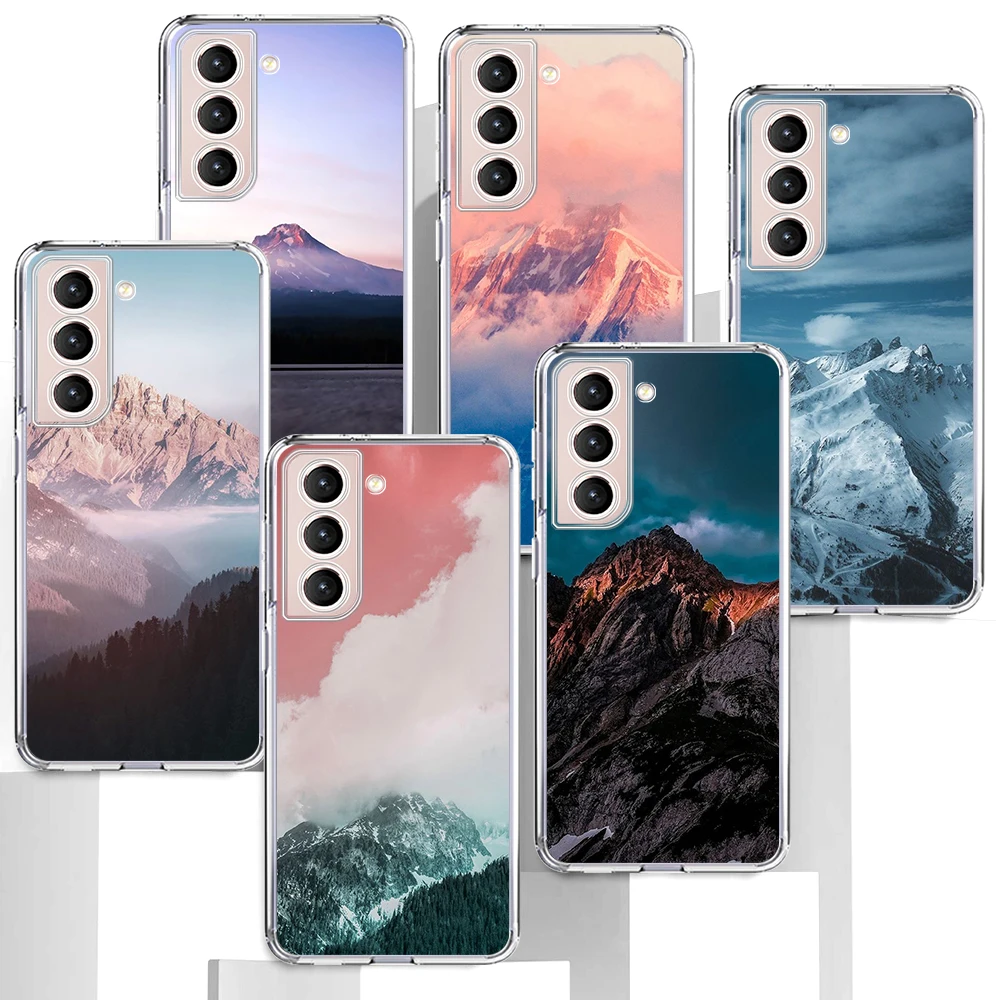 

Mountain Peak Forest Case for Samsung Galaxy S20 FE S21 Ultra S10 Lite S9 + S10e S8 Plus S7 S6 Edge Transparent Soft Phone Cover
