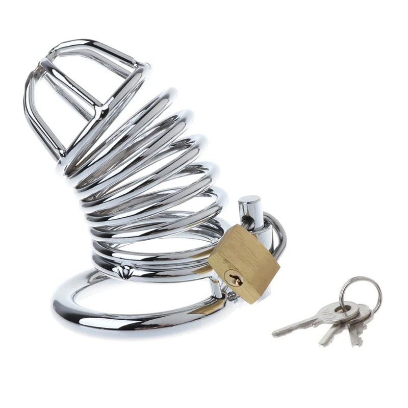 Тюрьма птица мужской из нержавеющей стали петух клетка пенис кольцо целомудрия