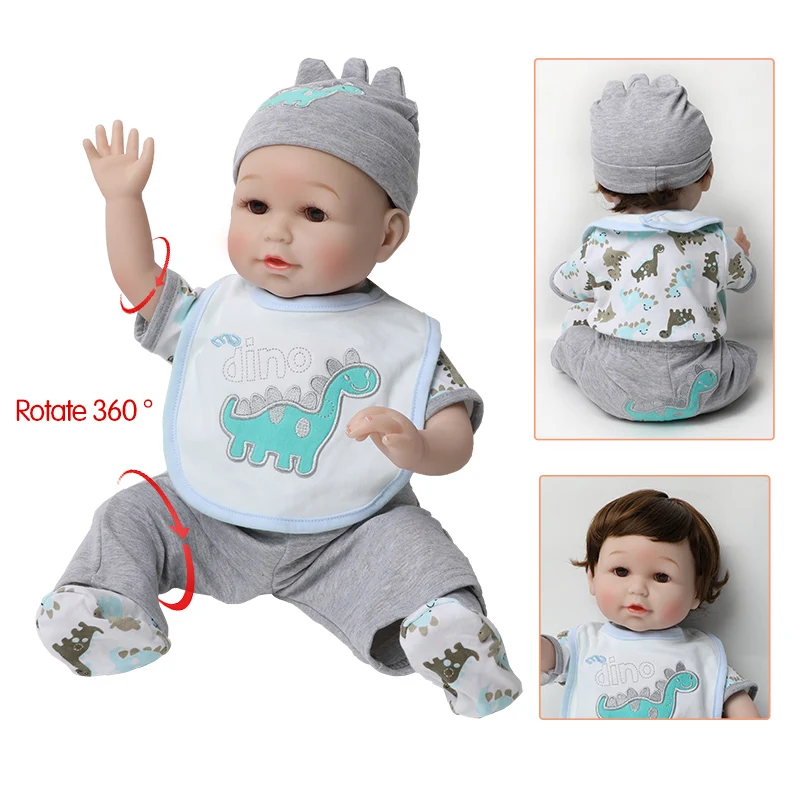 

22 Inch Cloth Body Silicone Reborn Baby Boys Doll 56cm Reborn Doll Adorable Lifelike Toddler Bonecas Toys for Children Girl