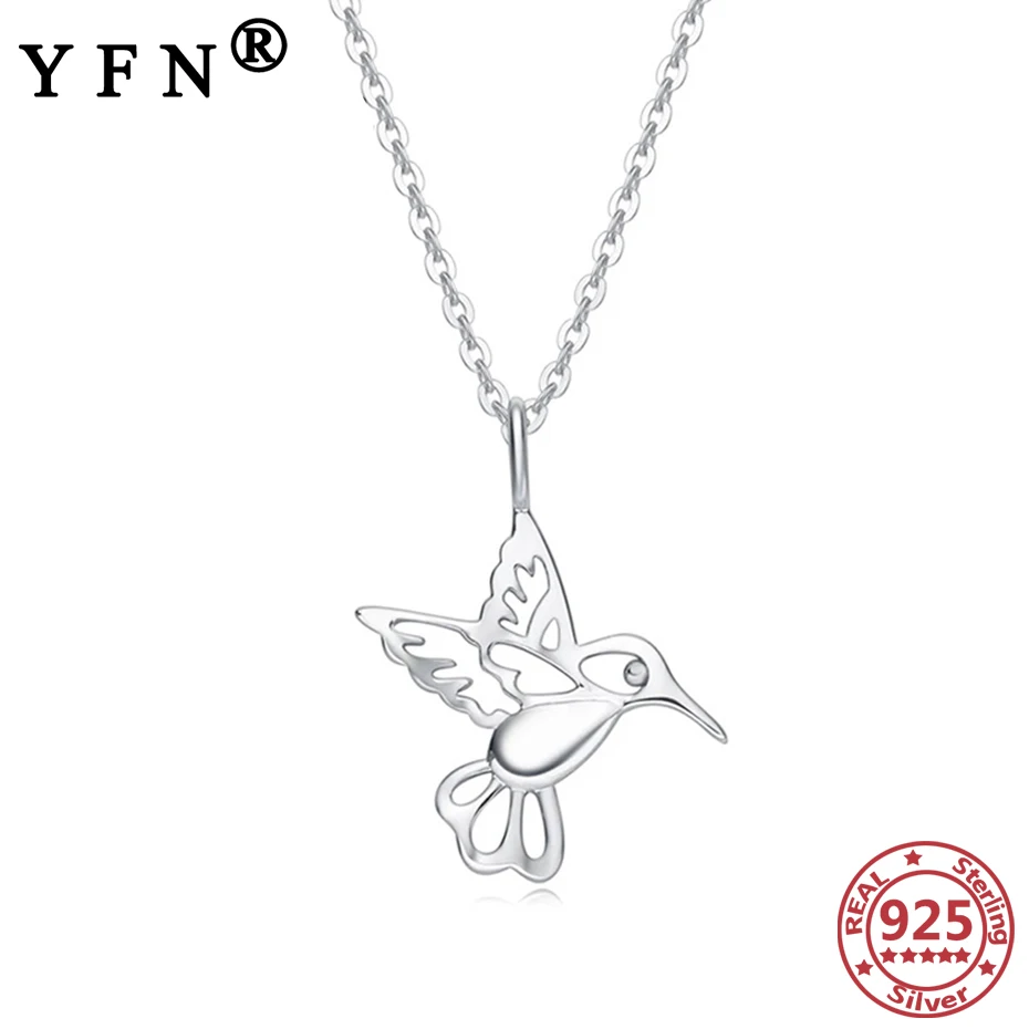 

YFN 925 Sterling Silver Hummingbird Necklace Pendant 925 Silver Chains Woman Valentine's Day Gift Mother's Day Gifts Mom's Gifts