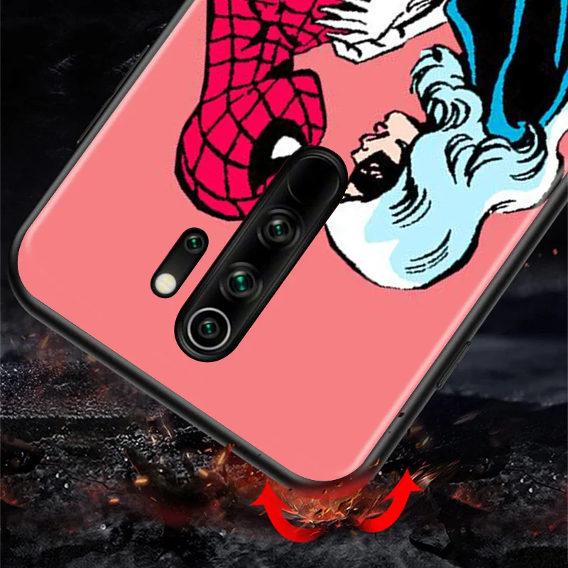 

Marvel Avengers Spider-Man Super Hero For Xiaomi Redmi 9A 9C 9 Prime GO 8A 7A 6A 5A 4X S2 Pro Plus TPU Silicone Black Phone Case