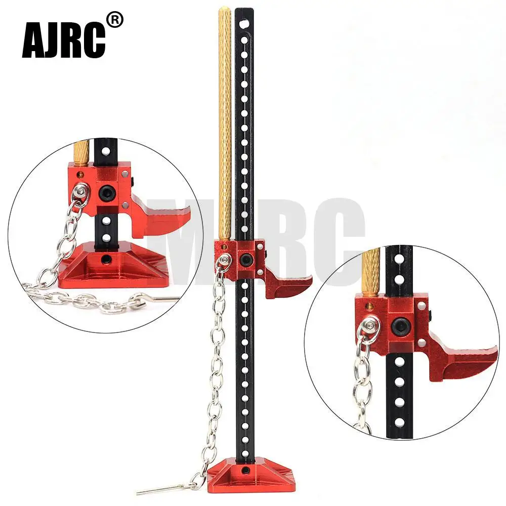 AJRC Durable RC Rock Crawler Slideable Metal Jack Tool for Axial TRX-4 SCX10 TAMIYA CC01 RC4WD D90 D110 TF2 1:10 Accessories