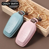 crazy smith 100 genuine leather handmade car key cover for ferrari high grade full grain cowhide mothers fathers day gift
