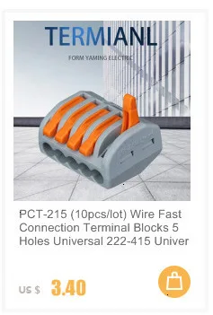 PCT-212(10 шт./лот) Универсальный Компактный провод соединитель проводки 2 Pin, проводниковый блок 0,08-2.5mm2 PCT212