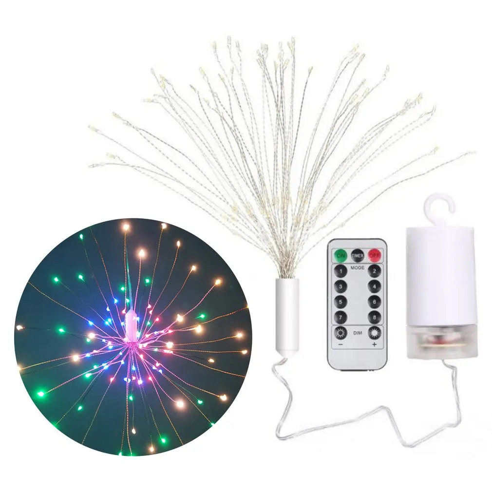 

Firework Lights Led Copper Wire Starburst String Lights 8 Modes Fairy Lights With Remote Christmas Decorative Lights For Party