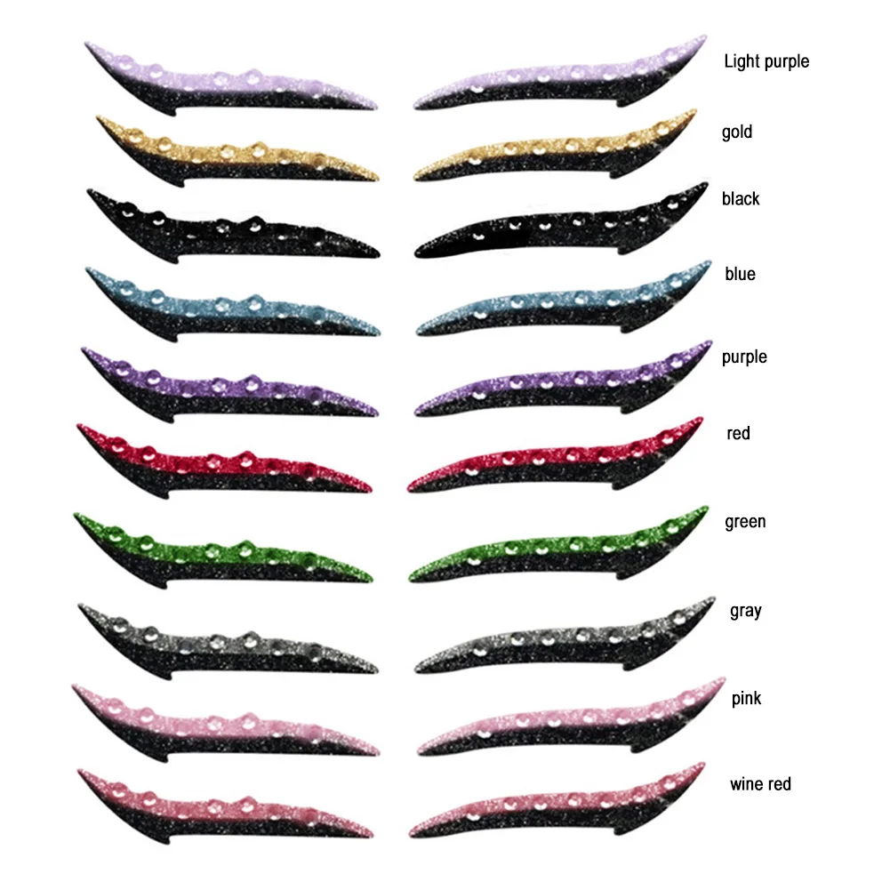 

1pair Waterproof Eyelid Line Stick Reusable Glitter Eyeliner Sticker Double Eyelid Sticke Eye Makeup Self-adhesive Cosmetic