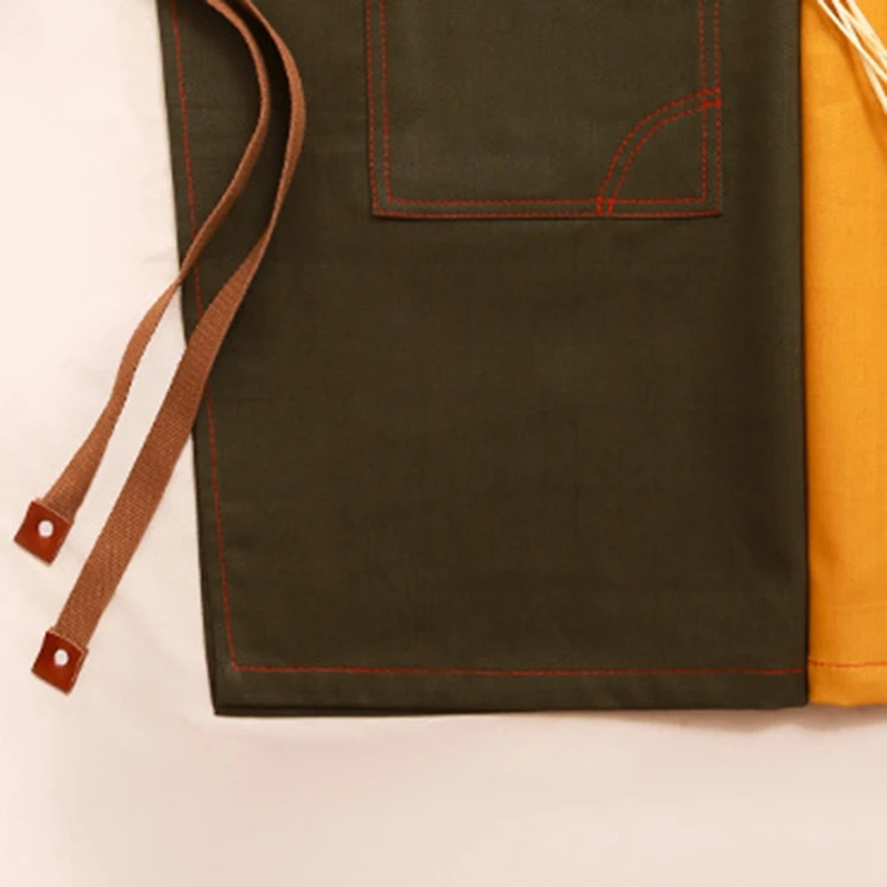 

Denim Apron Japanese Barista Custom Logo Printing Restaurant Floral Tea Shop Barber Overalls