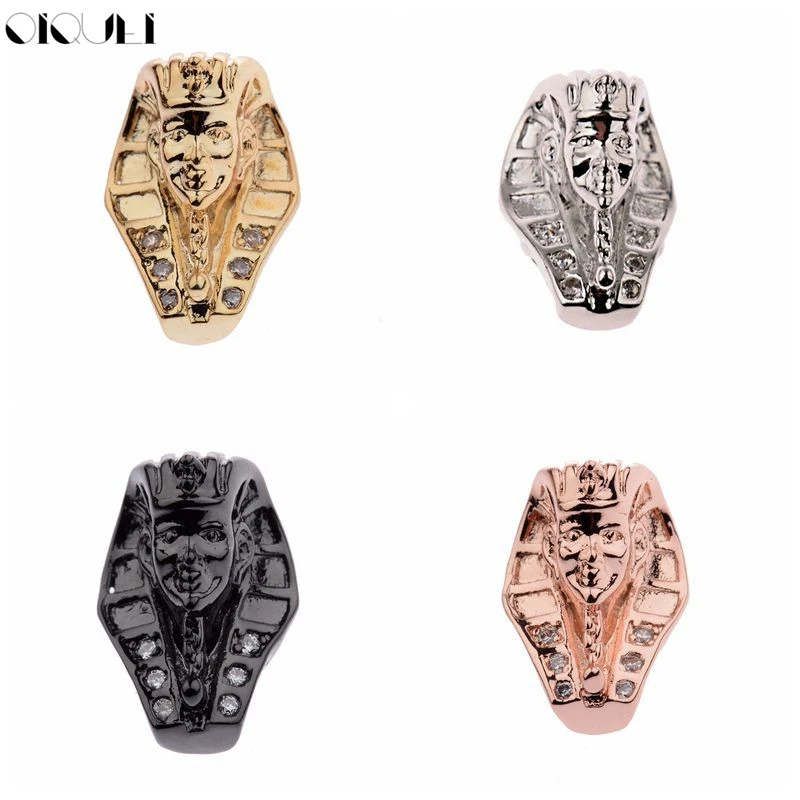 1 шт. белый циркон египетский фараон Разъем Шарм распорка бусины DIY мужские