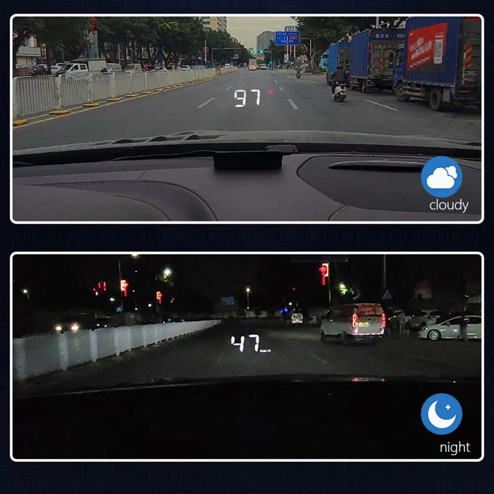 

Digital electronic M3 OBD2 HUD auto parts Auto head display speed warning windshield projector Auto parts