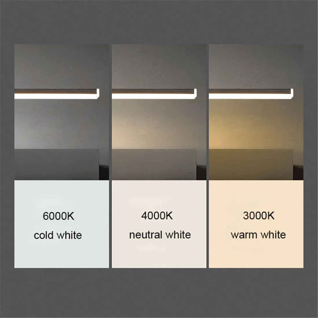 Внутренний светодиодный настенный светильник для шкафа серебристый черный