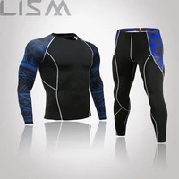 mens outdoor quick drying compression running sportswear mma compression sportswear fitness gym training shirt suit