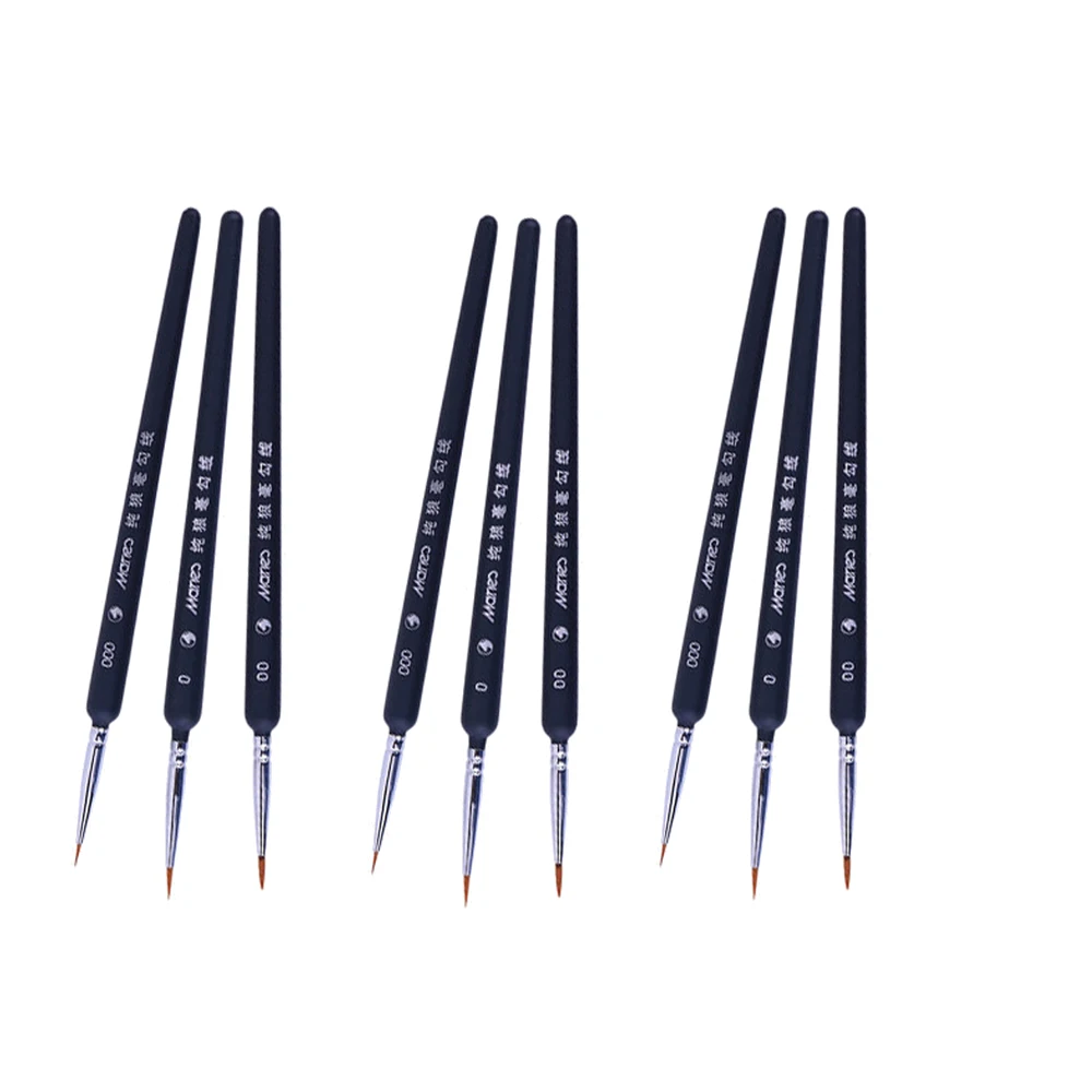 Набор миниатюрных кистей для рисования 9 шт. набор модель ручка масляная