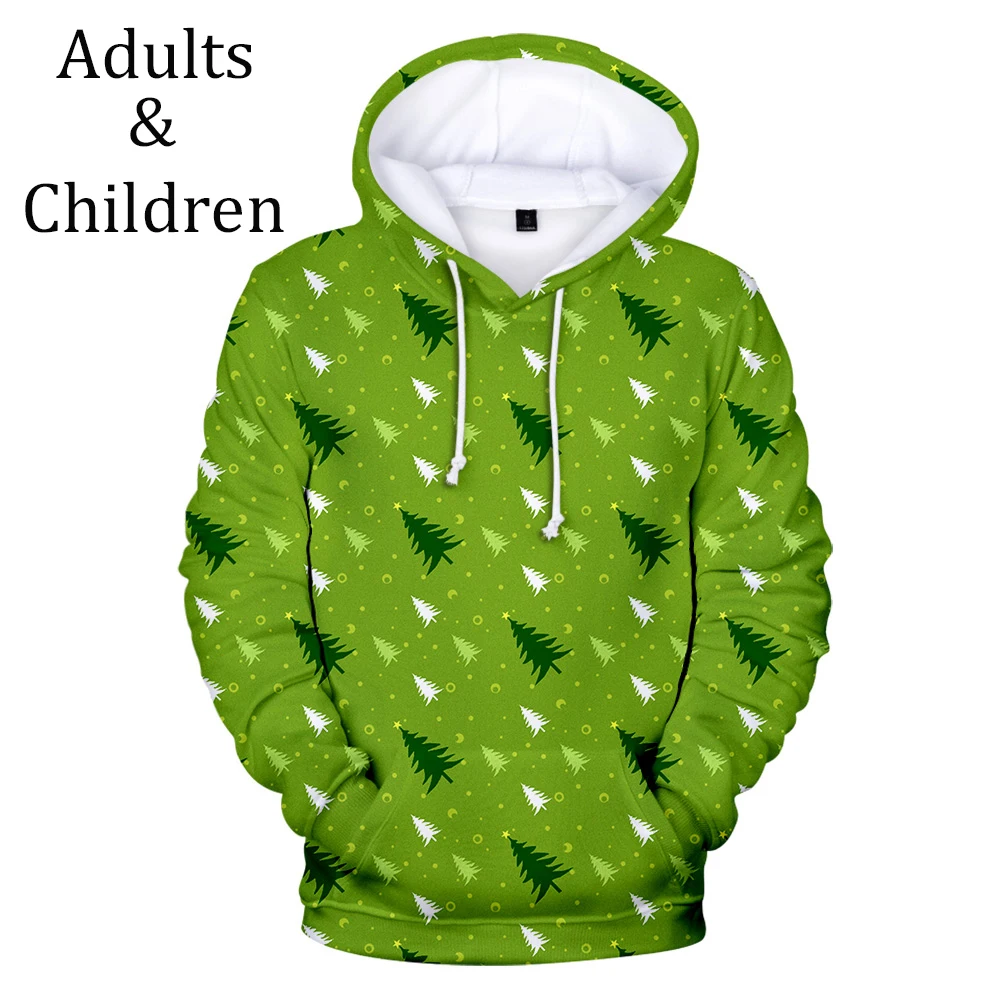 

Christmas 3D Hoodie Man Woman Pullover Child Santa 3D Cartoon Sportswear Boy Girl Fashion Autumn 3D Hooded Sweatshirt Top 2019
