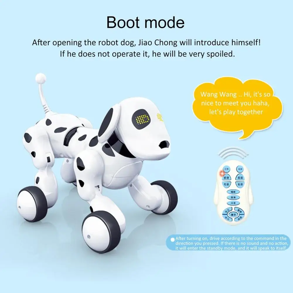 Милая умная собака с инфракрасным пультом дистанционного управления робот петь