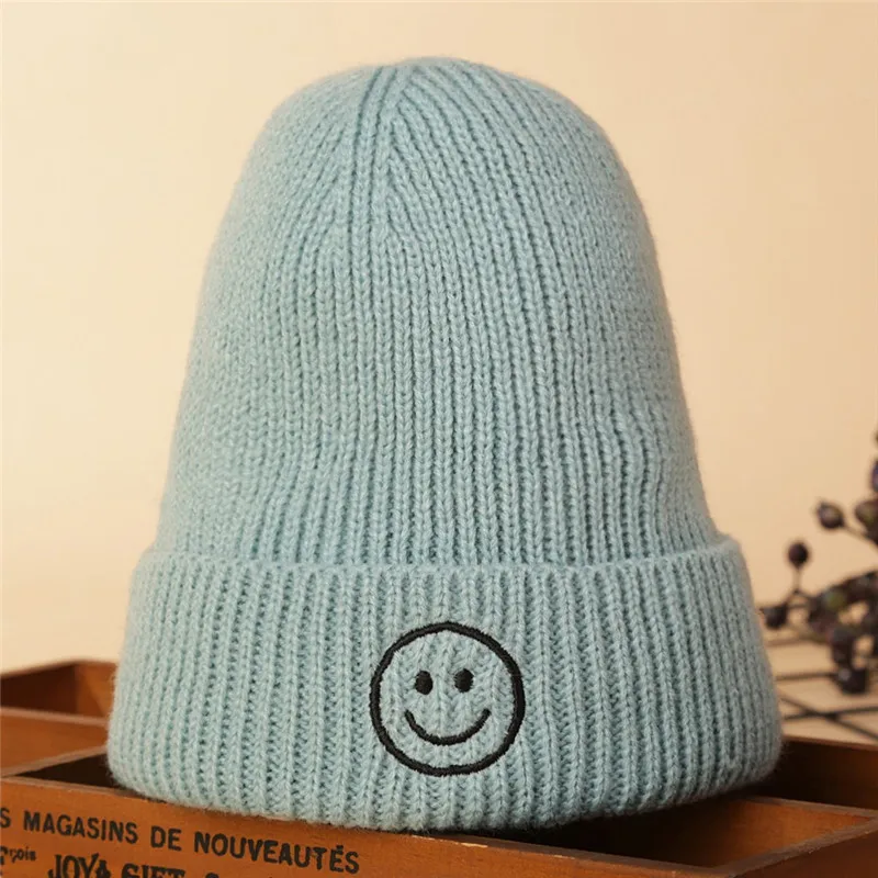 Футболки с рисунками милого смайлика и шапка вязанная крючком шапочка 2019 Осень