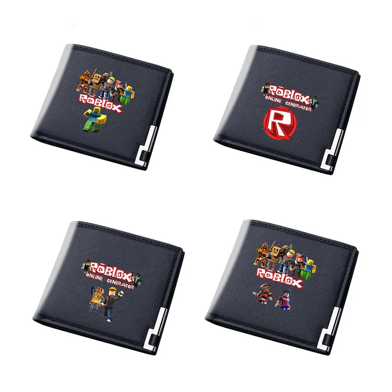 Кожаный кошелек Roblox роскошный тонкий для монет деловой складной мужчин и женщин