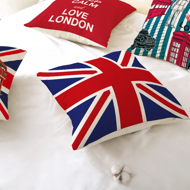 

British linen hug pillowcase, European household goods, British style office sofa cushion waist pillowcase