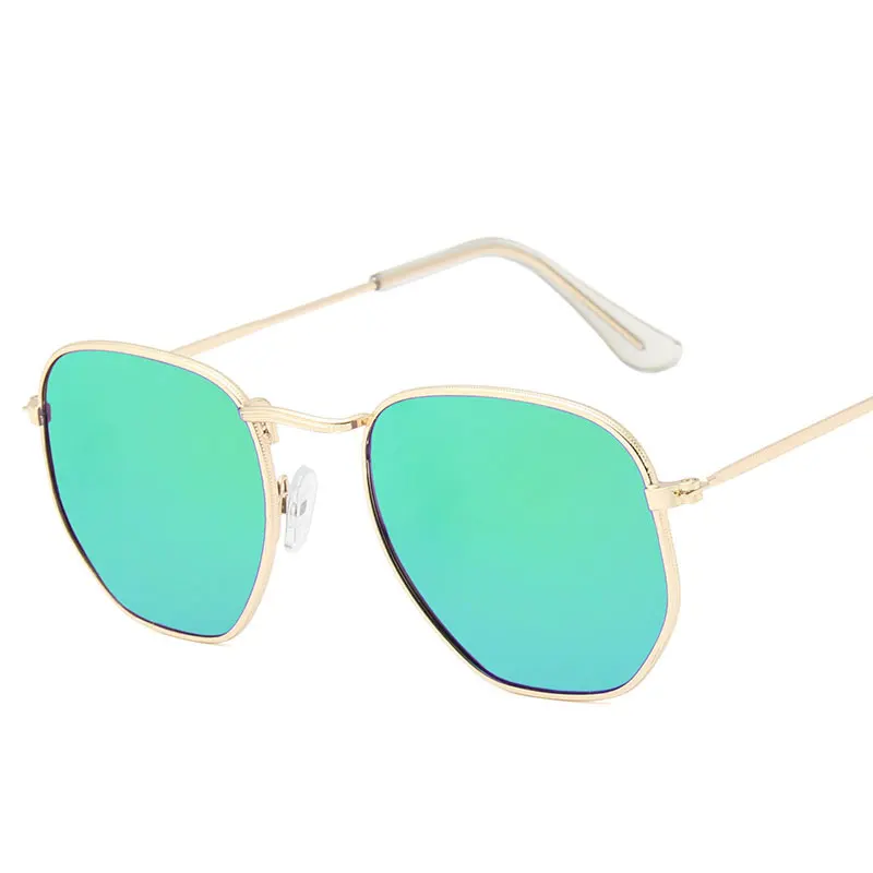

Metal Frame Polygon Women's Sunglasses Trend Small Box Colorful Mercury Ocean Film Sun Glasses Womens Sunglasses Brand Designer