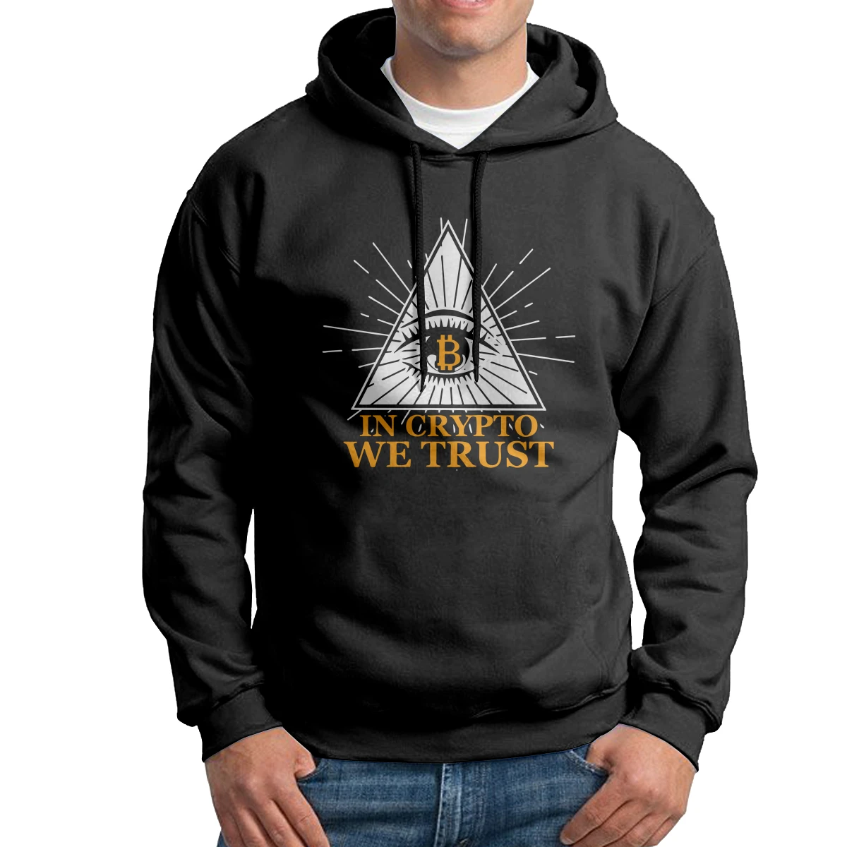 

In Crypto We Trust Hoodie Man Leisure Hoodie Shirt Cotton Printed Hooded Sweatshirts