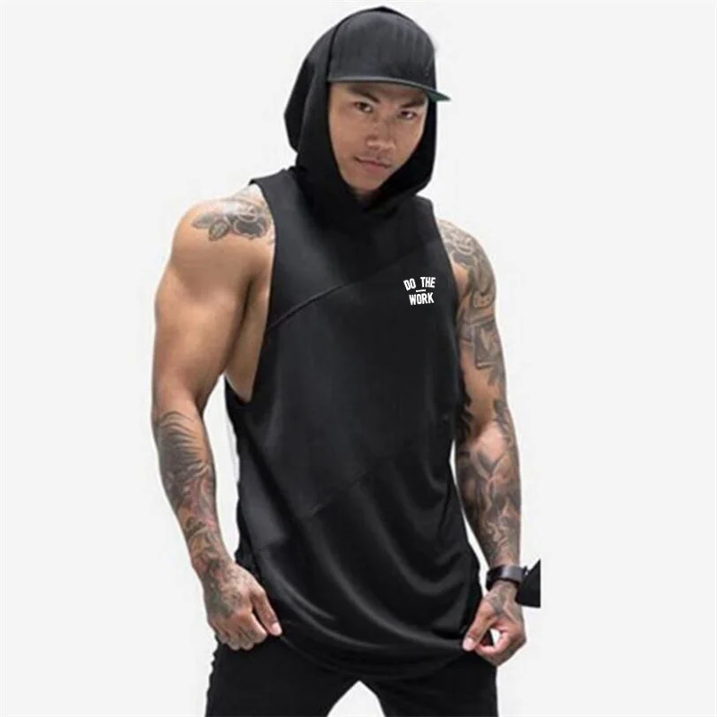 

Muscleguys Brand Clothing Bodybuilding hoodie Sleeveless Shirt Fitness Mens Tank Top Muscle Vest Stringer DO THE WORT Singlets