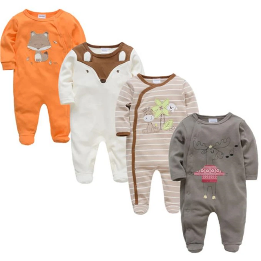 Рождественские детские комбинезоны с длинными рукавами Одежда для