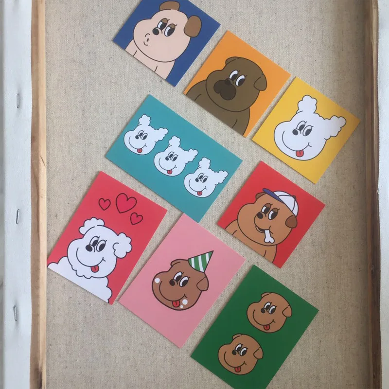 SIXONE 8 комплектов милые собаки креативные декоративные карты Мобильный корпус