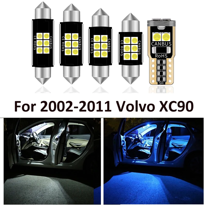 

20 Pcs No Error Car White Interior LED Light Bulbs Package For 2002-2011 Volvo XC90 Map Dome License Lamp Light Car Accessories