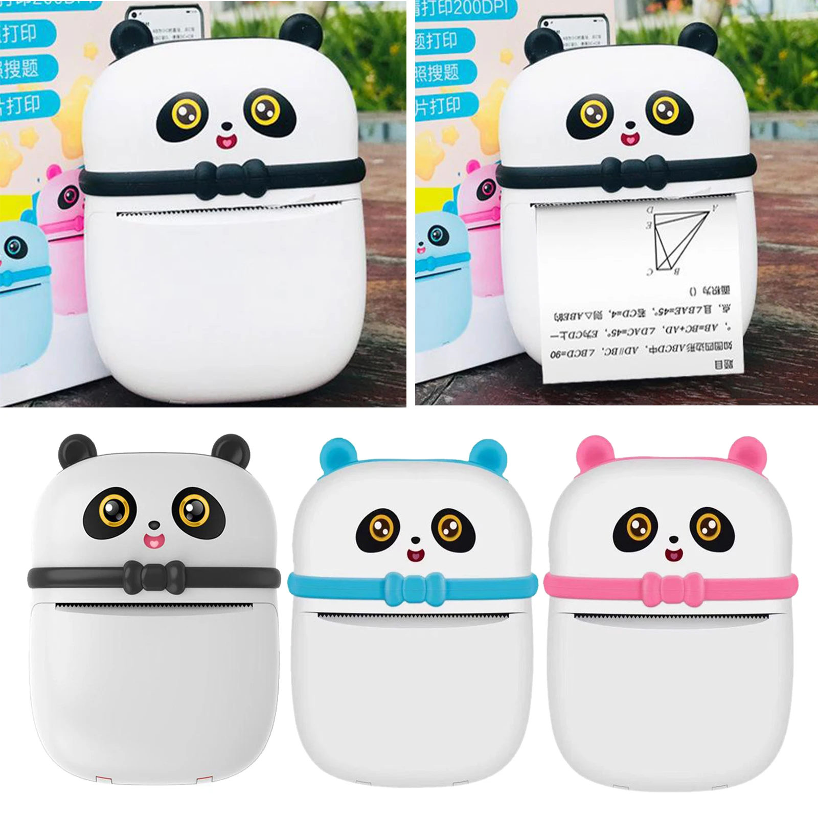 

Mini Thermal Printer Paper Photo Pocket Wireless Label Printer with 1 Roll Thermal Paper Fast Printing for Home Office