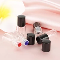 10pcset transparent essential oil bottle ball bottle glass material multi color optional 2ml with glass roller balls essential