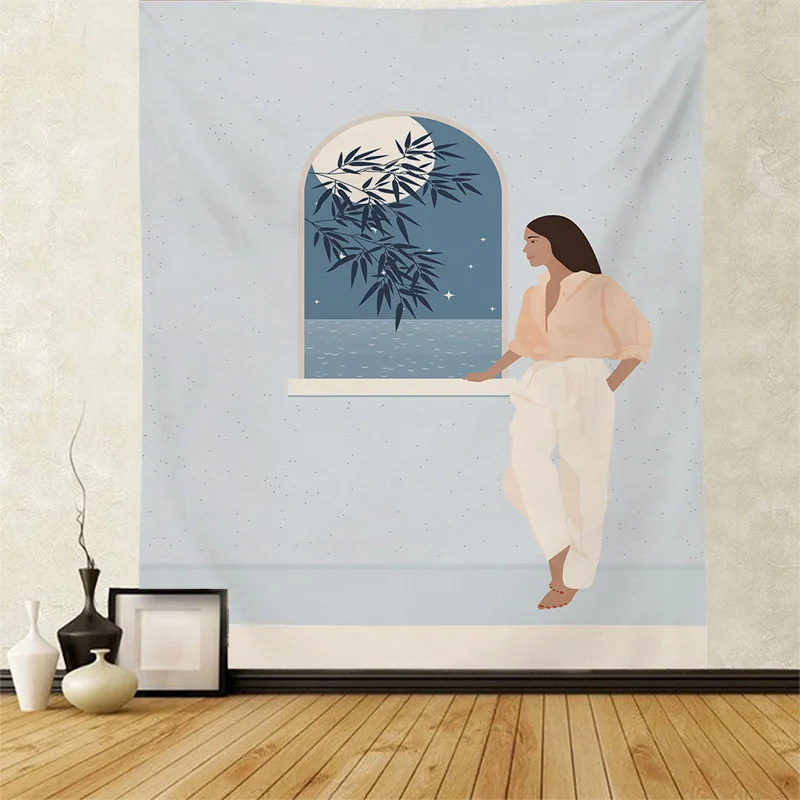 Ins простой геометрический художественный гобелен настенный подвесной ручной