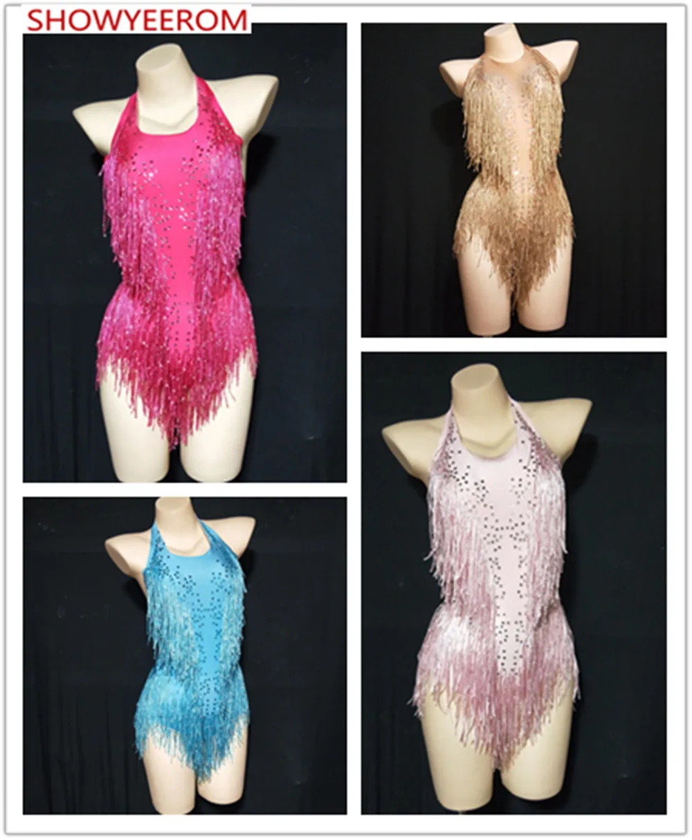 Стразы комбинезон с длинным рукавом эластичное сексуальное боди для женщин День