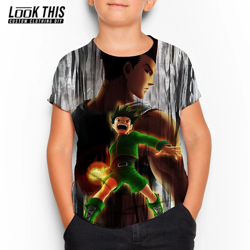 

HUNTER X HUNTER Cool Teen Short Sleeve Tees Anime Print Boy Girl Oversized T-shirt 3D Children's T Shirts Summer New Clothes