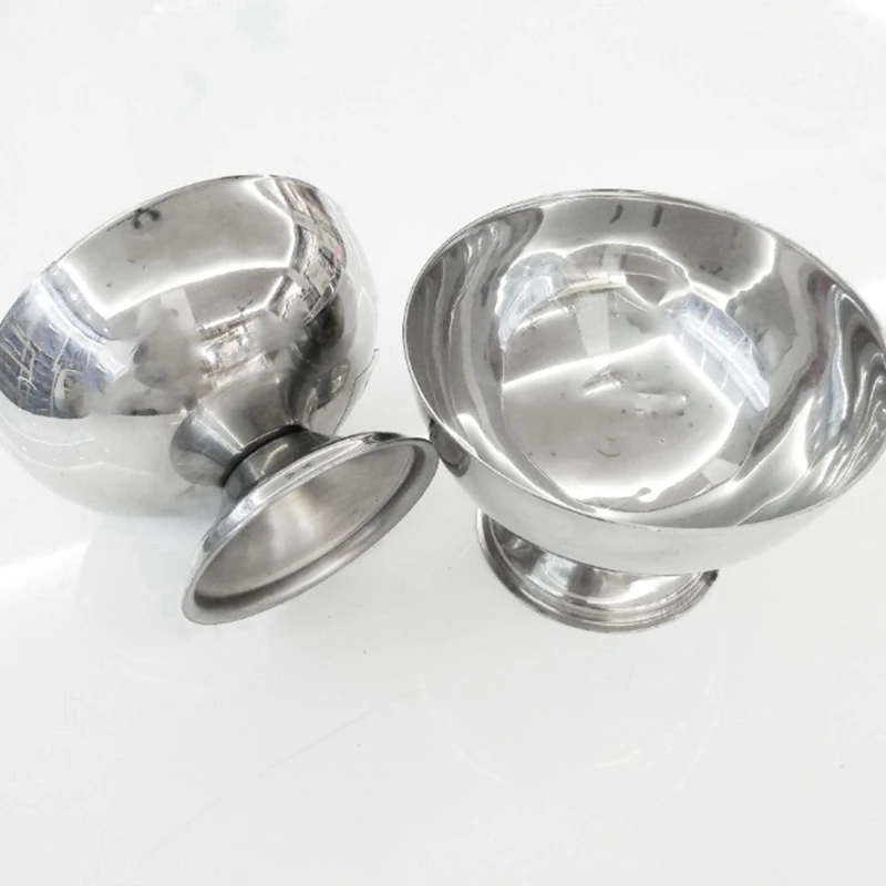 

3PCS Stainless Steel Cup Salad Cold Drink Ice Cream Cup Dessert Stainless Steel Multi-Function Multi-Purpose Cup