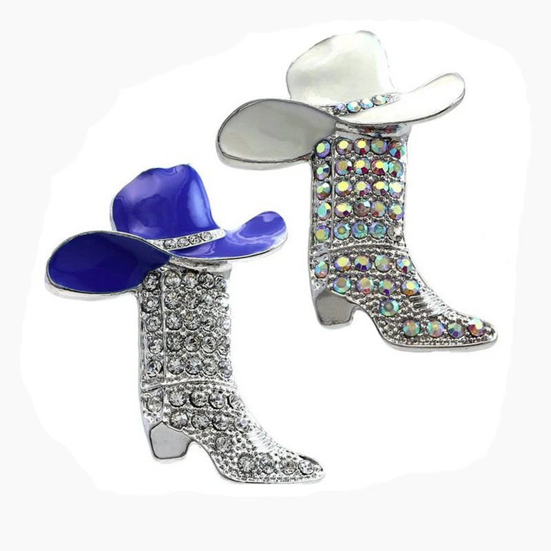 Брошь на удачу в Западном ковбойском стиле и коричневая эмалированная булавка