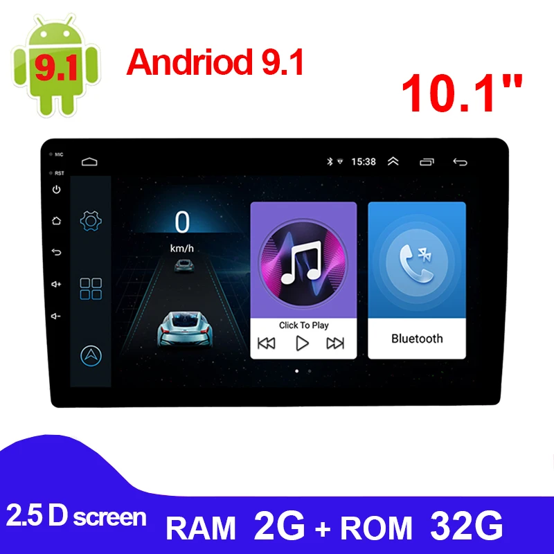 

10.1 inch Android 9.1 Car Radio Multimedia Video Player 2 Din Autoradio Stereo GPS Navigation Auto Video Player Wifi FM Bluetoot