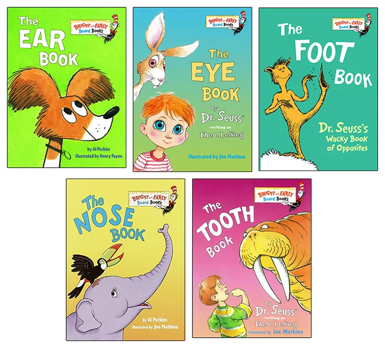 Серия Dr Seuss книга для ушей Детские картонные книжки Раскрашивание на английском