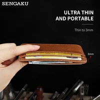 new arrival vintage mens genuine leather credit card holder small wallet money bag id card case mini purse for male
