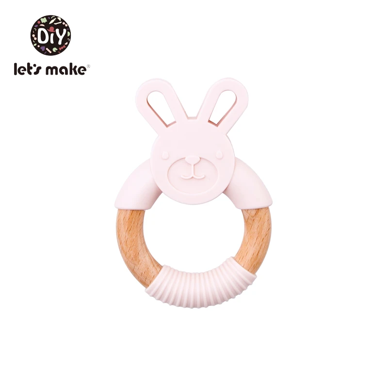 Rabbit Candy Pink Детские Прорезыватели, прорезыватели для зубов, Силиконовые Прорезыватели для зубов, мультяшная мышь, BPA Free, Лидер продаж, новинка, для еды, сделай сам, пустышки, 1 шт., прорезыватели - Цвет: Rabbit Candy Pink