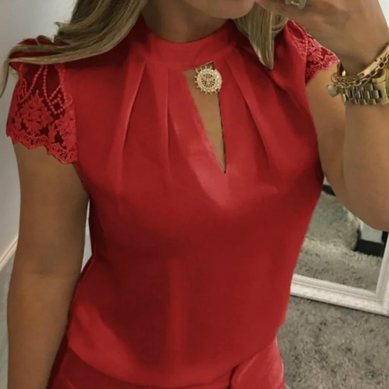 Сексуальные кружевные блузки женские сексуальные топы с вырезами 2019 Женские