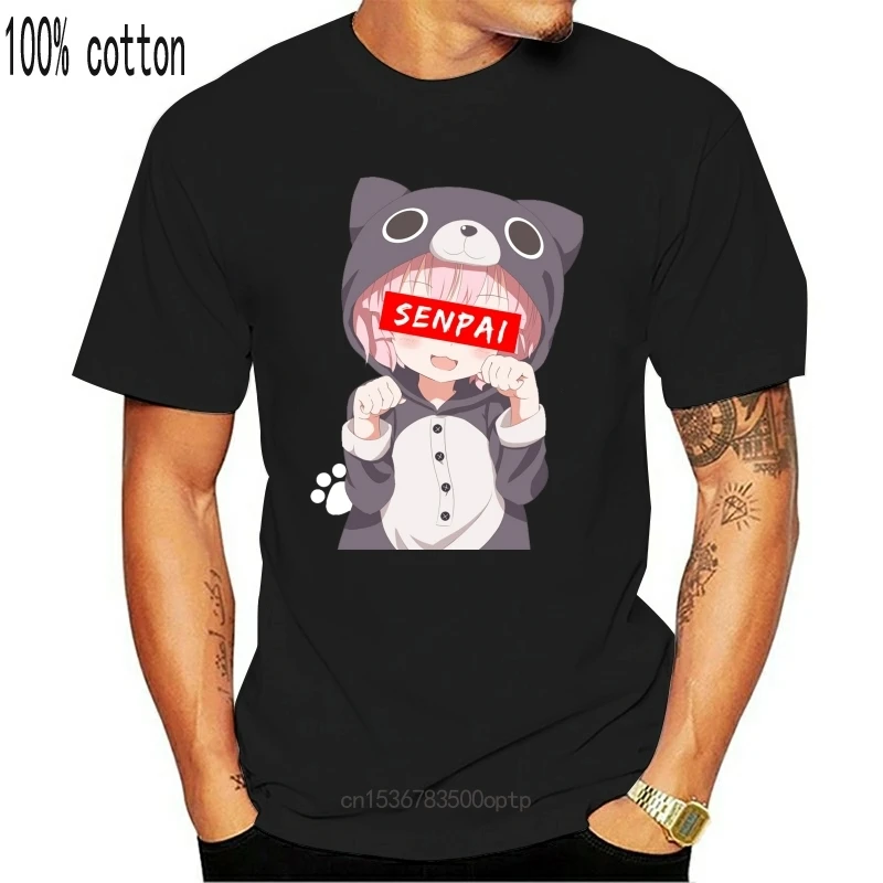 Короткая футболка с героями из японского аниме Девушка рубашка &quotNotice Me Senpai&quot