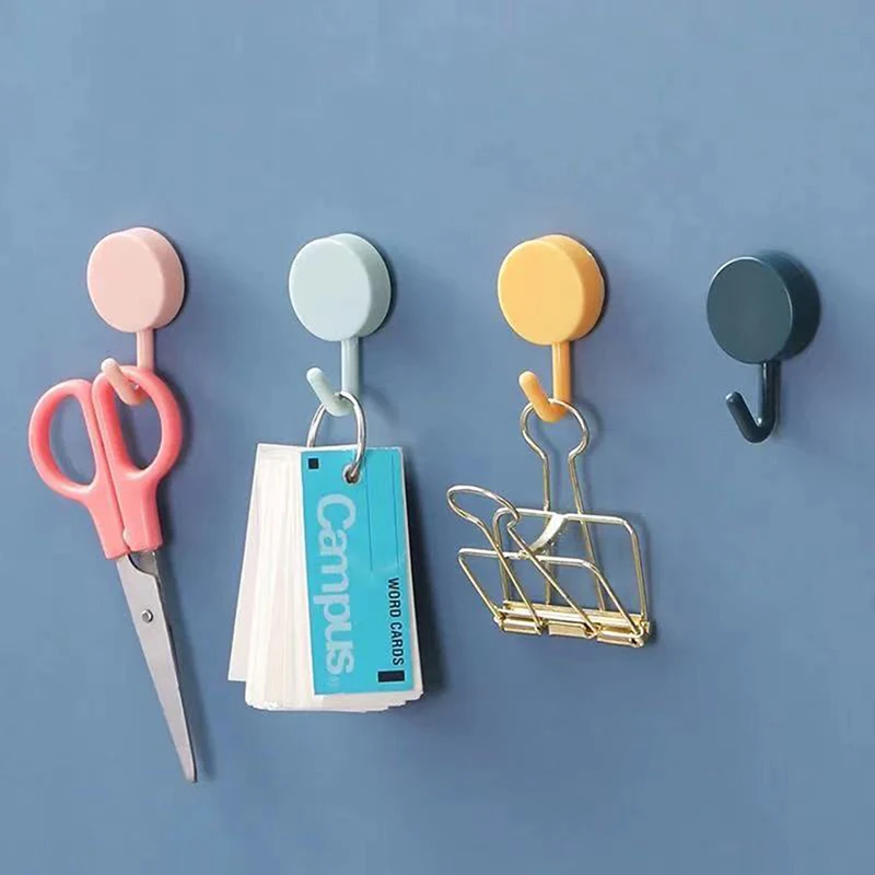 

10 Packs Of Cute Creative Sticker Hooks Perforated Wall Stickers Seamless Hook Key Placement Classification Multifunctional Hook