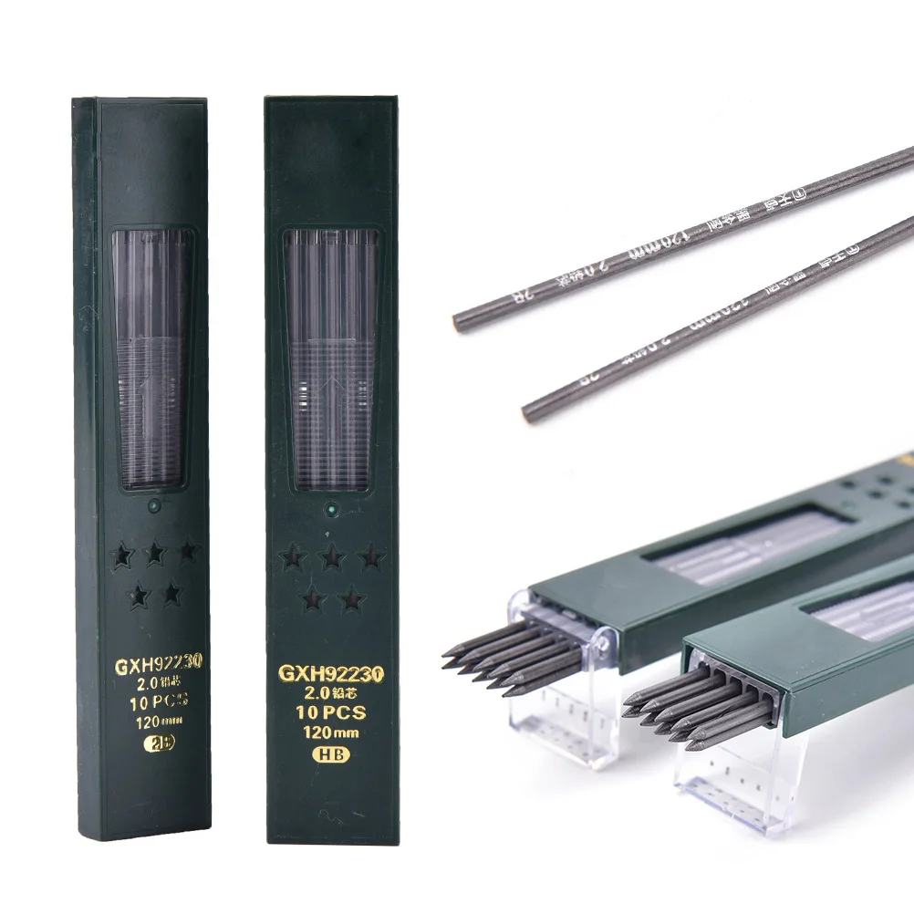 

10 шт./кор. 2B HB креативный черный механический карандаш, свинцовый стержень, офисные и школьные принадлежности, канцелярские товары для студе...