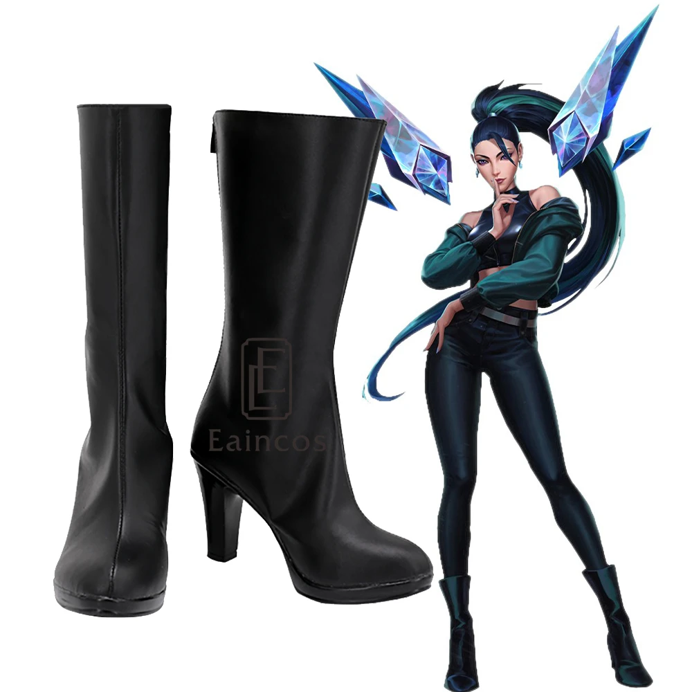 

Игра LOL кДа круче Кайса Косплэй обувь черного цвета на высоких каблуках сапоги на заказ