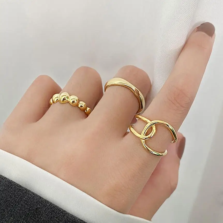 Новые модсветильник открытые кольца с холодным ветром роскошные геометрические