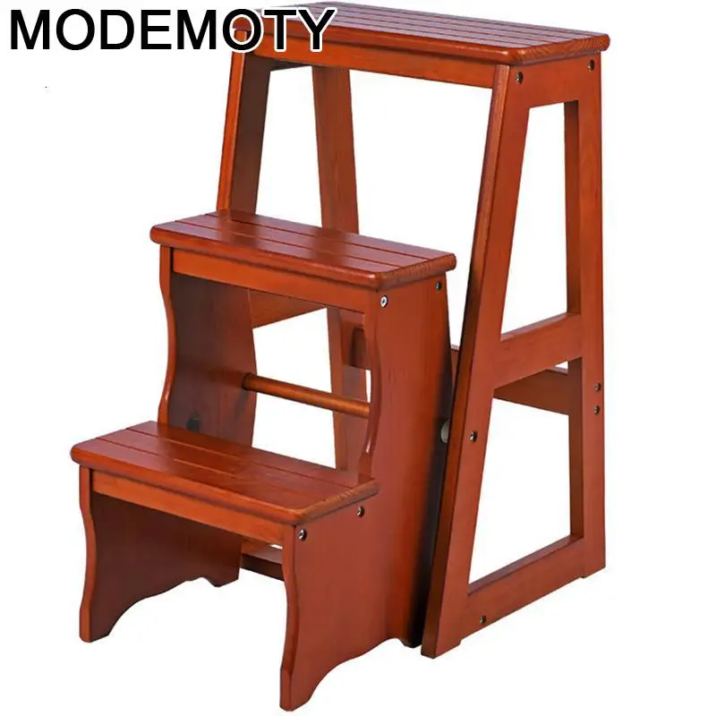 

Pied Marchepied Pliant Ottoman Small Marches Escalera Plegable Folding Kitchen Wood Stepladder Ladder Chair Escabeau Step Stool
