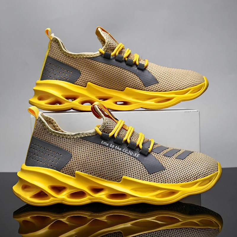 

Men Sneaker Fashionable Breathable Mesh Sock Basketable Shoes Fly Woven Lightweight Sports Running Mixed Color Casual Shoes